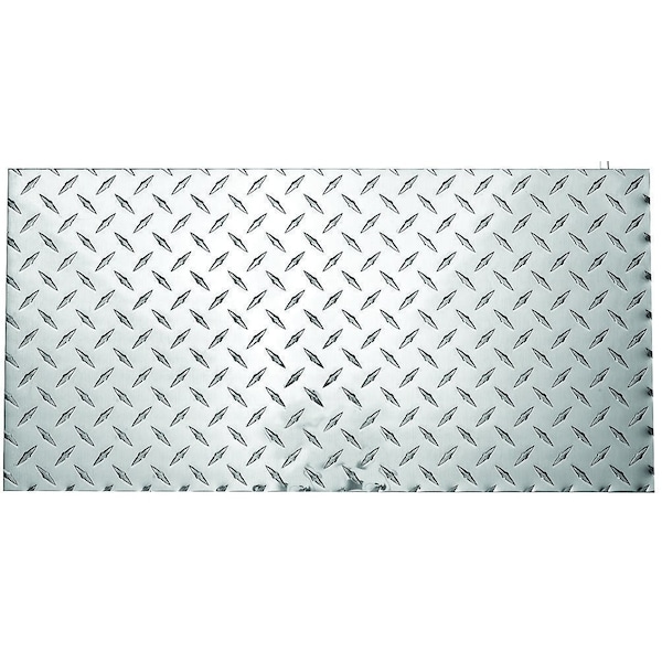 Stanley 4221BC 24 in. x 12 in. Diamond Plate 1/10 Gauge Polished Aluminum Finish N316364 - main